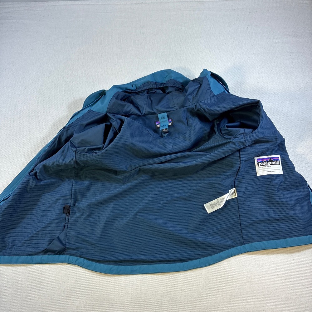 Patagonia Kids H2No Insulated Fleece Lined Waterproof Parka Jacket Blue Large 12 - Picture 4 of 16